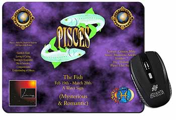 Pisces Star Sign Birthday Gift Computer Mouse Mat