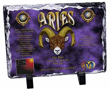 Aries Astrology Star Sign Birthday Gift, Stunning Photo Slate