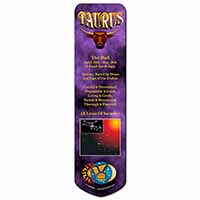 Taurus Star Sign Birthday Gift Bookmark, Book mark, Printed full colour