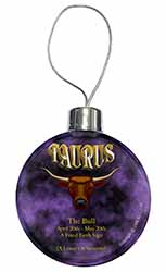 Taurus Star Sign Birthday Gift Christmas Bauble