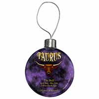 Taurus Star Sign Birthday Gift Christmas Bauble