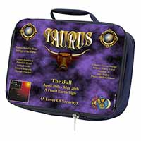 Taurus Star Sign Birthday Gift Navy Insulated School Lunch Box/Picnic Bag