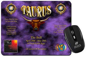Taurus Star Sign Birthday Gift Computer Mouse Mat
