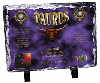 Taurus Star Sign Birthday Gift, Stunning Photo Slate