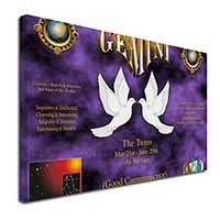 Gemini Star Sign Birthday Gift Canvas X-Large 30"x20" Wall Art Print