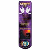 Gemini Star Sign Birthday Gift Bookmark, Book mark, Printed full colour