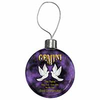 Gemini Star Sign Birthday Gift Christmas Bauble