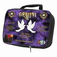 Gemini Star Sign Birthday Gift Black Insulated School Lunch Box/Picnic Bag