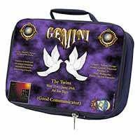 Gemini Star Sign Birthday Gift Navy Insulated School Lunch Box/Picnic Bag