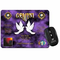 Gemini Star Sign Birthday Gift Computer Mouse Mat