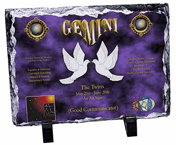 Gemini Star Sign Birthday Gift, Stunning Photo Slate