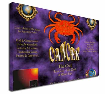 Cancer Star Sign Birthday Gift Canvas X-Large 30"x20" Wall Art Print