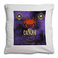 Cancer Star Sign Birthday Gift Soft White Velvet Feel Scatter Cushion