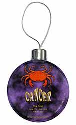 Cancer Star Sign Birthday Gift Christmas Bauble