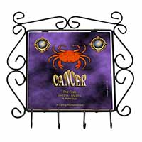 Cancer Star Sign Birthday Gift Wrought Iron Key Holder Hooks