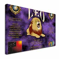 Leo Astrology Star Sign Birthday Gift X-Large 30"x20" Canvas Wall Art Print