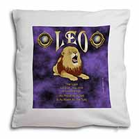 Leo Astrology Star Sign Birthday Gift Soft White Velvet Feel Scatter Cushion