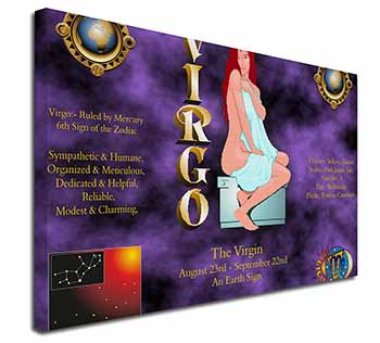 Virgo Star Sign Birthday Gift Canvas X-Large 30"x20" Wall Art Print