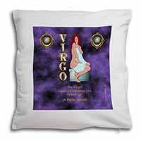 Virgo Star Sign Birthday Gift Soft White Velvet Feel Scatter Cushion