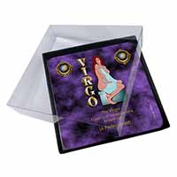 4x Virgo Star Sign Birthday Gift Picture Table Coasters Set in Gift Box