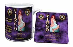 Virgo Star Sign Birthday Gift Mug and Coaster Set