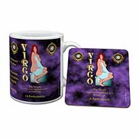 Virgo Star Sign Birthday Gift Mug and Coaster Set