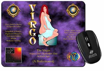 Virgo Star Sign Birthday Gift Computer Mouse Mat