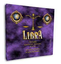 Libra Star Sign of the Zodiac Square Canvas 12"x12" Wall Art Picture Print