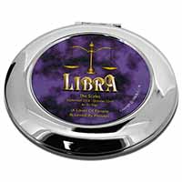 Libra Star Sign of the Zodiac Make-Up Round Compact Mirror
