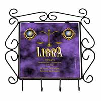 Libra Star Sign of the Zodiac Wrought Iron Key Holder Hooks