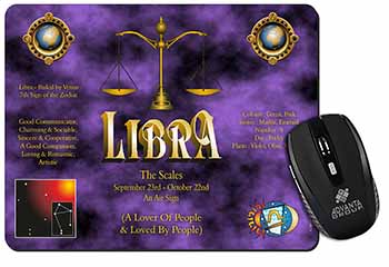 Libra Star Sign of the Zodiac Computer Mouse Mat
