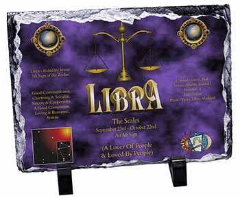 Libra Star Sign of the Zodiac, Stunning Photo Slate