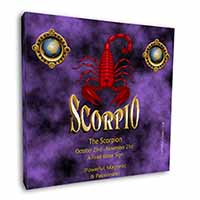 Scorpio Star Sign of the Zodiac Square Canvas 12"x12" Wall Art Picture Print