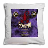 Scorpio Star Sign of the Zodiac Soft White Velvet Feel Scatter Cushion