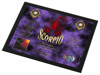 Scorpio Star Sign of the Zodiac Black Rim High Quality Glass Placemat