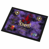 Scorpio Star Sign of the Zodiac Black Rim High Quality Glass Placemat