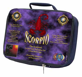 Scorpio Star Sign of the Zodiac Navy Insulated School Lunch Box/Picnic Bag