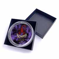 Scorpio Star Sign of the Zodiac Glass Paperweight in Gift Box
