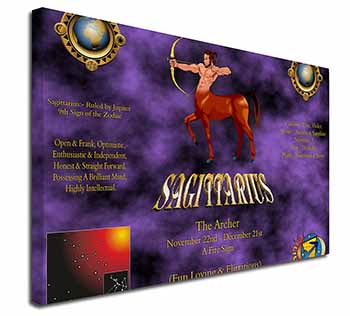 Sagittarius Star Sign of the Zodiac Canvas X-Large 30"x20" Wall Art Print
