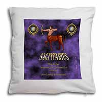 Sagittarius Star Sign of the Zodiac Soft White Velvet Feel Scatter Cushion