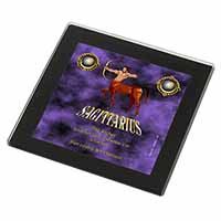 Sagittarius Star Sign of the Zodiac Black Rim High Quality Glass Coaster
