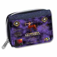 Sagittarius Star Sign of the Zodiac Unisex Denim Purse Wallet