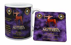 Sagittarius Star Sign of the Zodiac Mug and Coaster Set