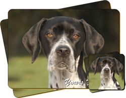 German Pointer Dog "Yours Forever…" Sentiment Coaster and Placemat Gift Set