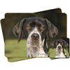 German Pointer Dog "Yours Forever…" Sentiment Coaster and Placemat Gift Set